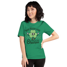 Load image into Gallery viewer, 'Who Needs Luck With All This Charm' Unisex T-Shirt