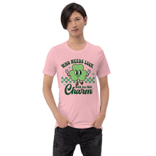 Load image into Gallery viewer, 'Who Needs Luck With All This Charm' Unisex T-Shirt