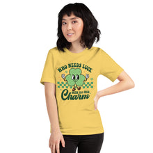 Load image into Gallery viewer, 'Who Needs Luck With All This Charm' Unisex T-Shirt