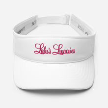 Load image into Gallery viewer, 'Lulu's Luxuries' Pink Stitch Logo Visor
