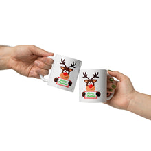 Load image into Gallery viewer, 'Merry Christmas Deer' White Glossy Mug