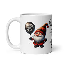 Load image into Gallery viewer, 'Happy New Year Gnomie' White Glossy Mug