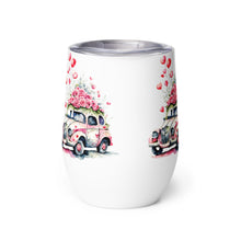 Load image into Gallery viewer, 'Heart Balloons Love Car' Wine Tumbler