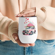 Load image into Gallery viewer, 'Heart Balloons Love Car' Wine Tumbler