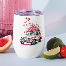 Load image into Gallery viewer, 'Heart Balloons Love Car' Wine Tumbler