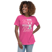 Load image into Gallery viewer, 'Some Bunny Needs Beer' Women's Relaxed T-Shirt