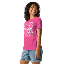 Load image into Gallery viewer, 'Some Bunny Needs Beer' Women's Relaxed T-Shirt