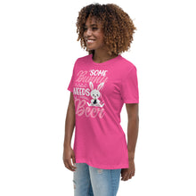 Load image into Gallery viewer, 'Some Bunny Needs Beer' Women's Relaxed T-Shirt