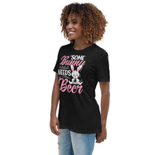 Load image into Gallery viewer, 'Some Bunny Needs Beer' Women's Relaxed T-Shirt