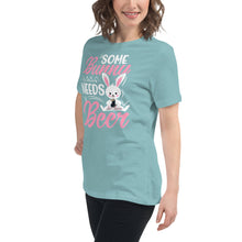 Load image into Gallery viewer, 'Some Bunny Needs Beer' Women's Relaxed T-Shirt