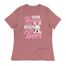 Load image into Gallery viewer, 'Some Bunny Needs Beer' Women's Relaxed T-Shirt