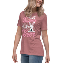 Load image into Gallery viewer, 'Some Bunny Needs Beer' Women's Relaxed T-Shirt