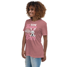 Load image into Gallery viewer, 'Some Bunny Needs Beer' Women's Relaxed T-Shirt