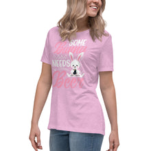 Load image into Gallery viewer, 'Some Bunny Needs Beer' Women's Relaxed T-Shirt