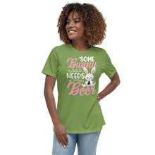 Load image into Gallery viewer, 'Some Bunny Needs Beer' Women's Relaxed T-Shirt