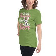 Load image into Gallery viewer, 'Some Bunny Needs Beer' Women's Relaxed T-Shirt
