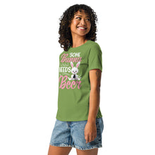 Load image into Gallery viewer, 'Some Bunny Needs Beer' Women's Relaxed T-Shirt