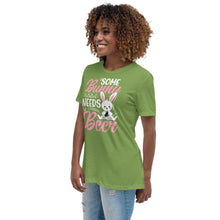 Load image into Gallery viewer, 'Some Bunny Needs Beer' Women's Relaxed T-Shirt