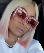Load image into Gallery viewer, Large Glam Diamond Square Sunglasses - Women's Fashion Sunglasses