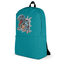 Load image into Gallery viewer, 'Dinosaur T-Rex Turquoise' Backpack
