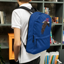 Load image into Gallery viewer, ‘American Eagle USA Flag’ Blue Backpack
