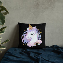 Load image into Gallery viewer, 'I Love You Lips & Unicorn' Basic Pillow