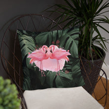 Load image into Gallery viewer, 'Flamingo Mingle' Basic Pillow