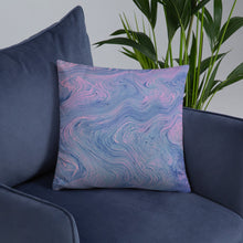Load image into Gallery viewer, 'Pink & Blue Swirl' Basic Pillow