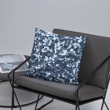 Load image into Gallery viewer, 'Blue Glitter Confetti Print' Basic Pillow