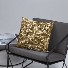 Load image into Gallery viewer, 'Gold Glitter Confetti Print' Basic Pillow