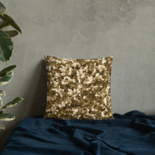 Load image into Gallery viewer, 'Gold Glitter Confetti Print' Basic Pillow