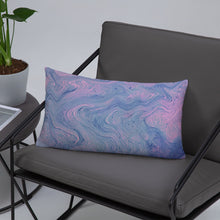 Load image into Gallery viewer, 'Pink & Blue Swirl' Basic Pillow