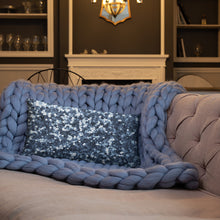Load image into Gallery viewer, 'Blue Glitter Confetti Print' Basic Pillow