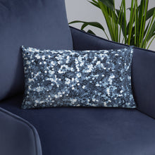 Load image into Gallery viewer, 'Blue Glitter Confetti Print' Basic Pillow