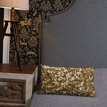 Load image into Gallery viewer, 'Gold Glitter Confetti Print' Basic Pillow