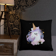 Load image into Gallery viewer, 'I Love You Lips & Unicorn' Basic Pillow