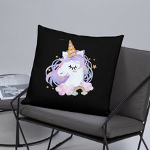 Load image into Gallery viewer, 'I Love You Lips & Unicorn' Basic Pillow