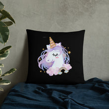 Load image into Gallery viewer, 'I Love You Lips & Unicorn' Basic Pillow