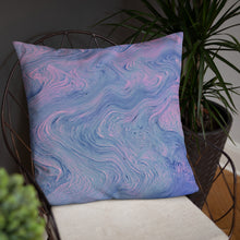 Load image into Gallery viewer, 'Pink & Blue Swirl' Basic Pillow