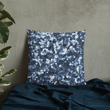 Load image into Gallery viewer, 'Blue Glitter Confetti Print' Basic Pillow