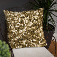 Load image into Gallery viewer, 'Gold Glitter Confetti Print' Basic Pillow