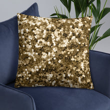 Load image into Gallery viewer, 'Gold Glitter Confetti Print' Basic Pillow