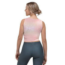 Load image into Gallery viewer, 'Pink Rose Gold Sparkle Print' Crop Top