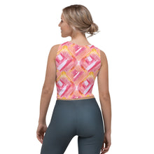 Load image into Gallery viewer, 'Pink Lipstick Swatch Print' Crop Top