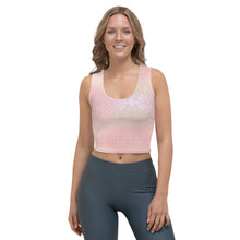 Load image into Gallery viewer, 'Pink Rose Gold Sparkle Print' Crop Top
