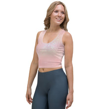 Load image into Gallery viewer, 'Pink Rose Gold Sparkle Print' Crop Top