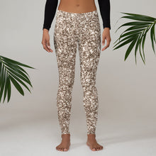 Load image into Gallery viewer, 'Gold Glitter Print' Adult Leggings