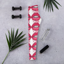 Load image into Gallery viewer, 'I Love You Kiss Lips' Adult Leggings