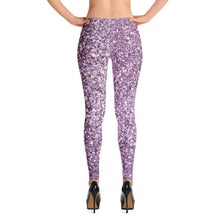 Load image into Gallery viewer, 'Purple Sparkle Glitter Print' Adult Leggings