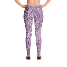 Load image into Gallery viewer, 'Purple Sparkle Glitter Print' Adult Leggings